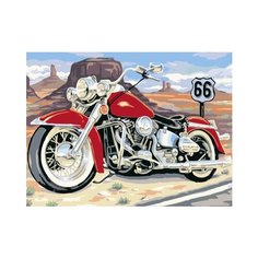 Картина по номерам Paintboy 6097 Красный мотоцикл 30x40см