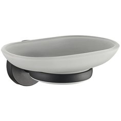 Мыльница стеклянная навесная HAIBA HB8702 , черная/матовая