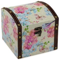 Шкатулка Орхидея 15x16x14см ГЛАСАР