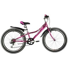 Подростковый горный (MTB) велосипед Novatrack Alice 24 6.V (2021) пурпурный 12" (требует финальной сборки)