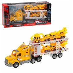 Автовоз инерционный Наша Игрушка с машинками, 4 штуки, коробка (0,0000000000000338)