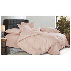 Постельное белье евростандарт Cleo Cotton Lace 002-LE, сатин, 50 х 70 и 70 х 70 см, абрикосовый