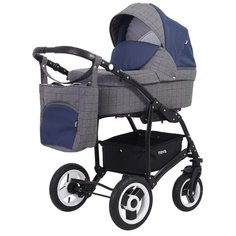 Коляска NOVA (3-в-1) (BartPlast) 01 серый-синий РАНТ