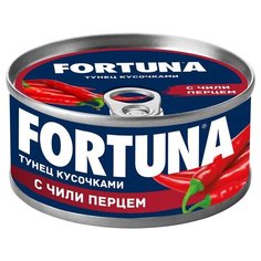 Fortuna Тунец кусочками с чили перцем, 185 г Фортуна