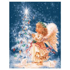 Картина по номерам Paintboy GX 22627 Ангелок у елки 40x50см