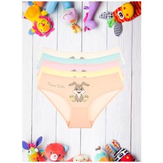 Трусы для девочек 2/3 - 98/104, Микс заяц, 5 шт. Donella