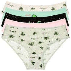 Трусы для девочек 6/7 - 122/128, Микс авокадо, 5 шт. Donella