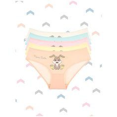 Трусы для девочек 8/9 - 134/140, Микс заяц, 5 шт. Donella