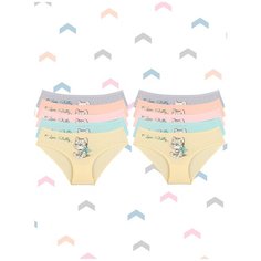 Трусы для девочек 6/7 - 122/128, Микс котик, 10 шт. Donella