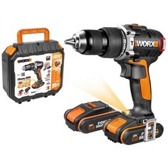 Аккумуляторная ударная дрель-шуруповерт Worx WX373 2.0Ач х2 кейс