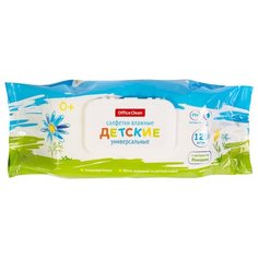 Влажные салфетки OfficeClean универсальные с экстрактом ромашки, пластиковая крышка, 120 шт.