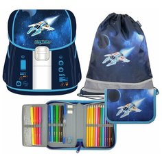 Ранец школьный Magtaller EVO Light, Spaceship c наполнением: мешок + пенал 27 предметов