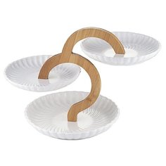 АртСтефа Этажерка три яруса 38 см белый