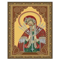 Алмазная 5D мозаика с нанесенной рамкой 20х30 СЕМИСТРЕЛЬНАЯ БОЖИЯ МАТЕРЬ (11 цветов) Molly