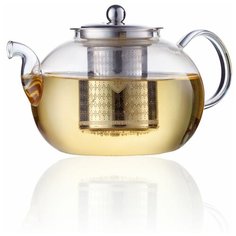 Чайник заварочный 1,2л жаропрочное стекло фильтр нжс крышка нжс АртСтефа