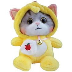 Мягкая игрушка Котенок в пижаме кигуруми Петух / в капюшоне 18 см Panawealth Inter Holdings
