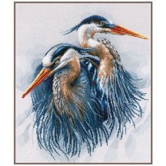 Набор для вышивания LANARTE "Большие голубые цапли" 43x36 см