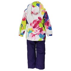 Комплект для девочки демисезонный YONNE 41260014-81320, Huppa, Размер 92, Цвет 81320-white pattern/ dark lilac