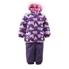 Комплект для девочек ELSA K18418A-1630, Kerry, Размер 86, Цвет 1630-фиолетовый с рисунком