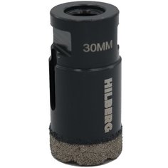 Коронка алмазная по керамограниту 30 мм для УШМ (сухое сверление) Hilberg HH630