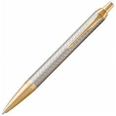 PARKER шариковая ручка IM Metal Premium K323, синий цвет чернил