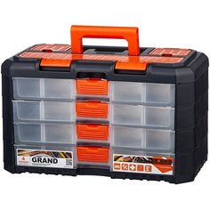 Ящик с органайзером BLOCKER Grand 4 секции BR3737 40x21.9x24.7 см черный/оранжевый