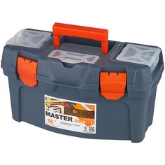 Ящик с органайзером BLOCKER Master BR6004 40.8x21.8x22.3 см 16 серо-свинцовый/оранжевый