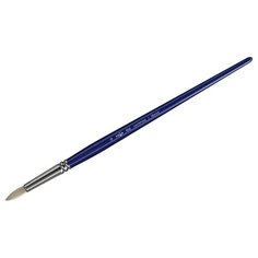 Кисть ГАММА Манеж синтетика №12, круглая, длинная ручка синий Gamma