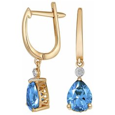 VALTERA Серьги с топазами и бриллиантами 116800