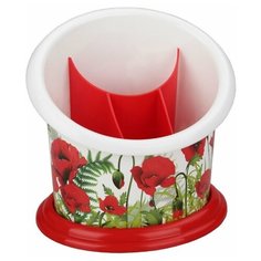 Подставка для столовых приборов Альтернатива «Маки», 16х13х16 см Alternativa