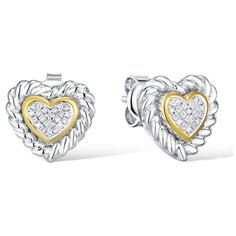 VALTERA Серьги с бриллиантами из серебра 117826