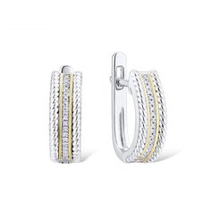 VALTERA Серьги с бриллиантами из серебра 117788