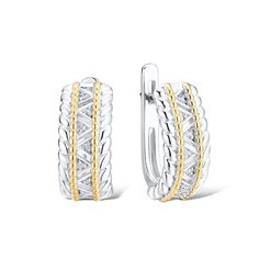 VALTERA Серьги с бриллиантами из серебра 117786