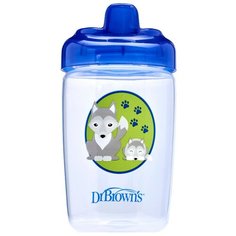 Поильник-непроливайка Dr. Browns Sippy Cup, 350 мл синий волчонок