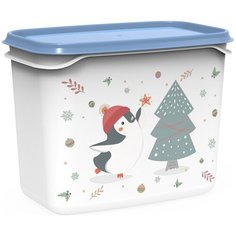 BEROSSI Контейнер Christmas 1 л, 10x16 см, васильковый