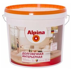 Краска Alpina Долговечная интерьерная моющаяся полуматовая бесцветный 9.4 л