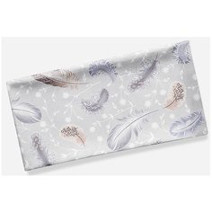 Простыня Сказка Перышко 150 х 215 см серый/фиолетовый