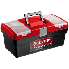 Ящик с органайзером ЗУБР Нева-17 (38323-17) 42x22x18 см 17 черный/красный