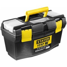 Ящик с органайзером STAYER Vega 38105-16_z03 41x21x23 см 16 черный/желтый