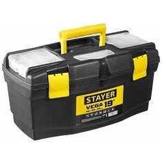 Ящик с органайзером STAYER Vega 38105-18_z03 49x25x25 см 19 черный