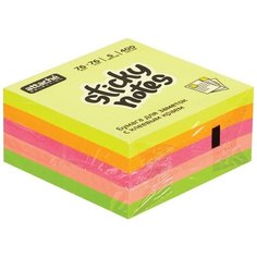 Attache SELECTION Блок-кубик 400 листов 5 неоновых цветов, 76х76 мм (383719) радуга