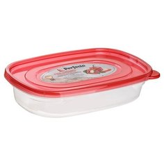 Контейнер пласт. прямоуг. 0,9 л д/пищ. продуктов, с крышкой, PERFECTO LINEA (210x140x45 мм) (37-107000)