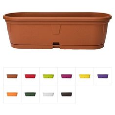 Ящик балконный для цветов Gerber (Гербера) 35x12,5 см с поддоном, DRINA (цвета в ассортименте) (10240)