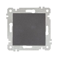 Выключатель 1-клав. (скрытый, без рамки, винт. зажим) дымчатый, RITA, MUTLUSAN (10 A, 250 V, IP 20) (2200 401 0295)