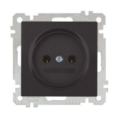Розетка 1-ая (скрытая, без рамки, б/з) черная, DARIA, MUTLUSAN (16 A, 250 V, IP 20) (2100 601 0284)