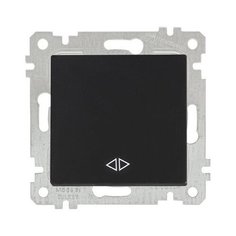 Выключатель промежуточный многопозиционный (скрытый, без рамки, пруж. зажим) черный, RITA, MUTLUSAN (10 A, 250 V, IP 20 перекрестный (промежуточный))