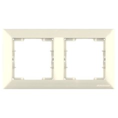 Рамка 2-ая горизонтальная кремовая, DARIA, MUTLUSAN (2120 800 1202)