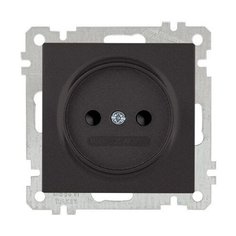 Розетка 1-ая (скрытая, без рамки, б/з, шторки) черная, DARIA, MUTLUSAN (16 A, 250 V, IP 20) (2100 606 0284)