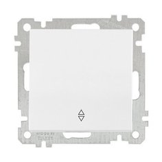 Выключатель проходной 1-клав. (скрытый, без рамки, пруж. зажим) белый, DARIA, MUTLUSAN (10 A, 250 V, IP 20) (2100 403 0101)