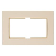 Рамка для 2-ой розетки кремовая, RITA, MUTLUSAN (для розетки 2-ой арт.2200 201 ХХХХ, 2200 202 ХХХХ, 2200 203 ХХХХ (ХХХХ- цвет)) (2220 820 1202)